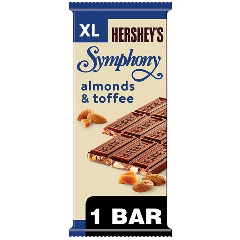 Hershey's Symphony Milk Chocolate, Almonds and Toffee XL Candy, Bar 4. ...