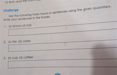 Use the following mass nouns in sentences | StudyX