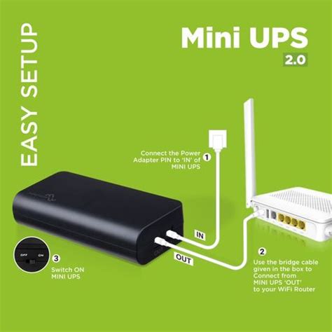 Multybyte Mini DC UPS for 12V WiFi Router|Broadband Modem|Setup Box ...
