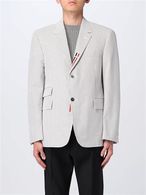THOM BROWNE: Jacket men - Grey | Thom Browne jacket MJC328E00572 online ...