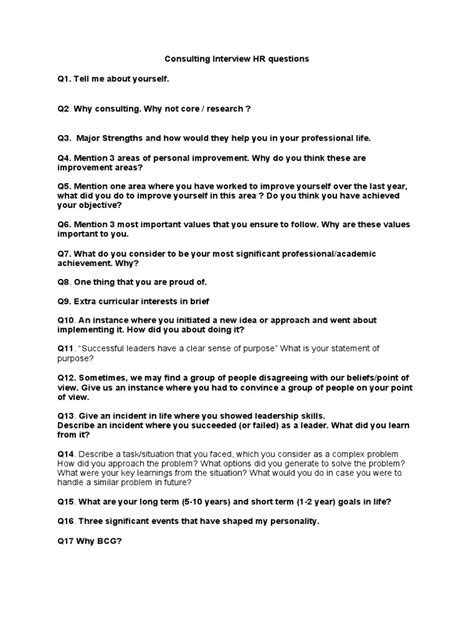 Image result for Example Consulting Interview Questions