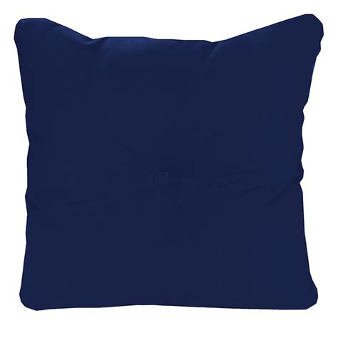 Navy Blue Canvas Tufted Back Cushion | At Home