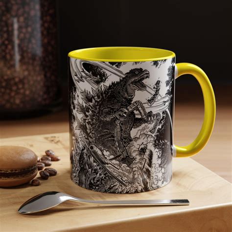 Godzilla Coffee Mug, Japanese Monster Tea Cup, Kaiju Ceramic Drinkware ...