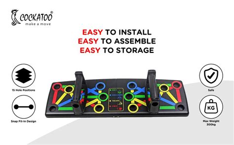 Buy Cockatoo ECO 15 in 1 Home Workout Pushup Board,Pushup Bar System ...