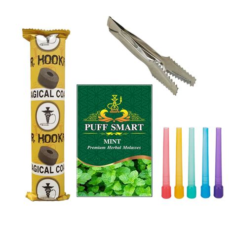 PUFF SMART Premium Herbal Flavors Mint, Tong, 5 Mt And 1 Polo Quick ...