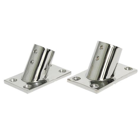 Thicken 316 Stainless Steel 60-Degree Square Tube Base Marine Boat Har ...
