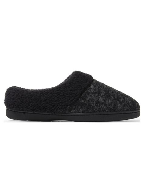 Dearfoams Cozy Comfort Women's Cable Knit Clog Slippers - Walmart.com