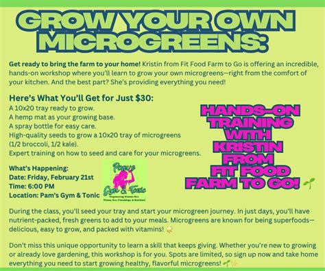 Grow Your Own Microgreens:Hands-On Training with Kristin from Fit Food ...