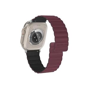 Silicone Magnetic Apple Watch Band 44mm, Waterproof and Sweat Resistant ...