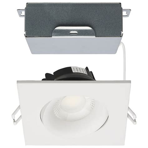Satco 12W CCT Selectable LED Square Gimbaled Direct Wire Downlight with ...
