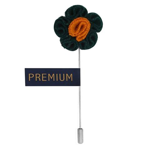 Buy Peluche Florwer in Flower - Green Colored Brooch/Lapel Pin for Men ...