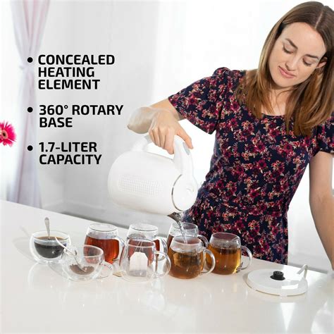 Buy Ovente Electric Hot Water Kettle Boiler Stainless Steel - 1.7 Liter ...