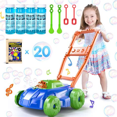 TEMI Bubble Lawn Mower for Kids, Automatic Bubble Mower with Music ...