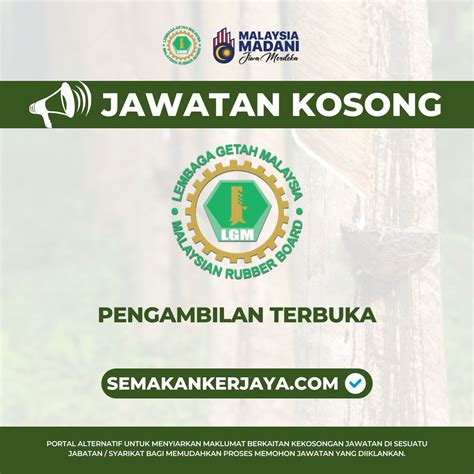 Jawatan Kosong Lembaga Getah Malaysia — SemakanKerjaya
