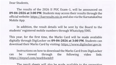 PUC result 2026 Karnataka: When, where and how to check DPUE class 12th ...