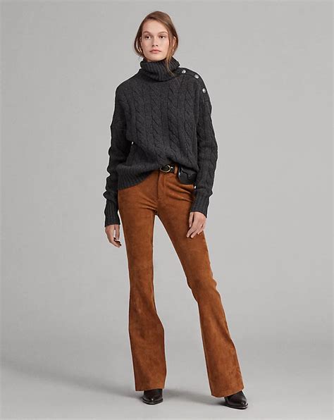 Cable-Knit Roll Neck Jumper for Women | Ralph Lauren® IN