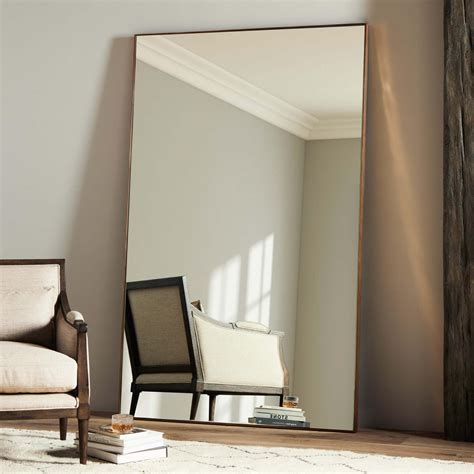Georgina Rectangular Floor Mirror, Brass by Four Hands - High Fashion Home