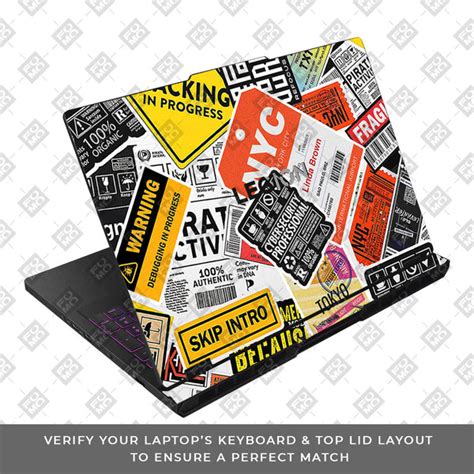 Tech Aesthetic Sticker Collage Lenovo Legion Pro 5 16AFR10 Laptop Skin