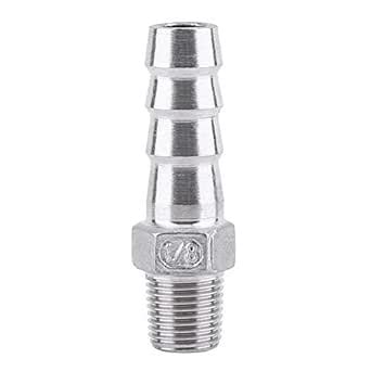 Hilitand Hose Barb Stainless Steel SS304 Male Thread Coupling Fitting ...