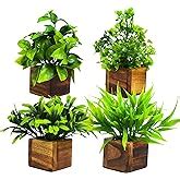 Buy Litleo Plastic Artificial Plants Mini, Eucalyptus Potted Faux ...