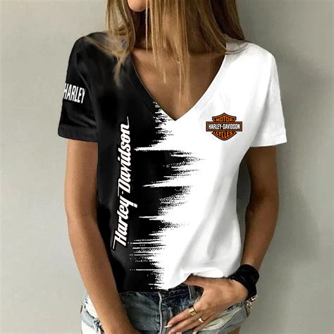 Summer Women’s Fashion Harley Davidson V-Basic Shirt V-Basic Shirt ...