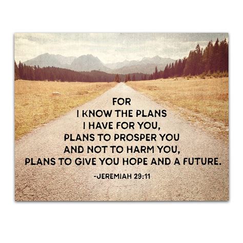 TJ Originals Jeremiah 29:11" For I Know the Plans I Have for You. Bible ...