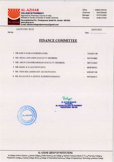 Committees | Al-Azhar College of Pharmacy