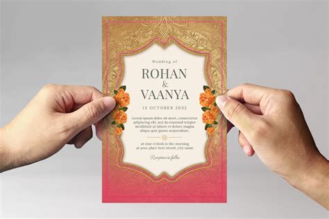 Indian Wedding Invitation Template - BrandPacks