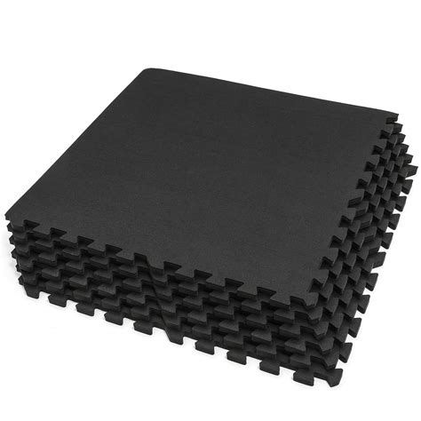 SUPERJARE 0.56 Inch Thick Exercise Equipment Mats, 6 Tiles EVA Foam ...