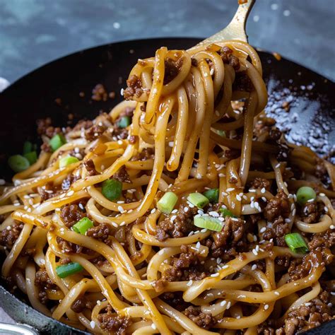 Mongolian Ground Beef Noodles
