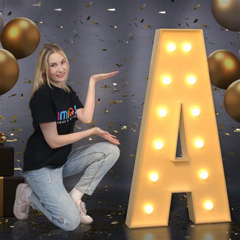 Buy imprsv Marquee Light Up Letters, Mosaic Letters 4FT Marquee Letters ...