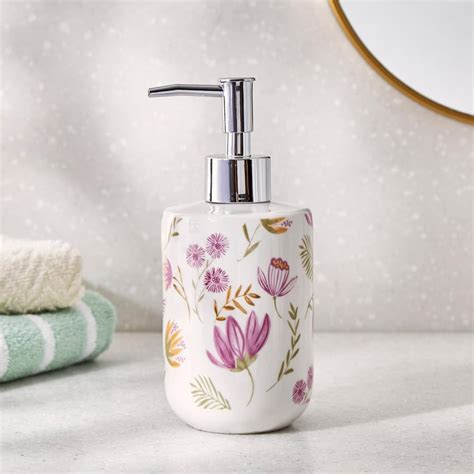 Buy Mekong Ceramic Printed Soap Dispenser - 300ml from Home Centre at ...