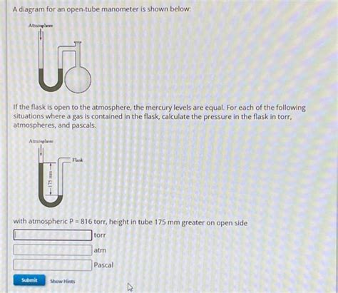 Image result for Open Manometer Problems