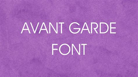 Avant Garde Font Free Download