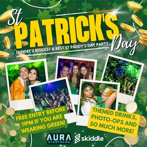 St Patricks Day Party at AURA & Club Tropicana, Aura Nightclub, Dundee ...