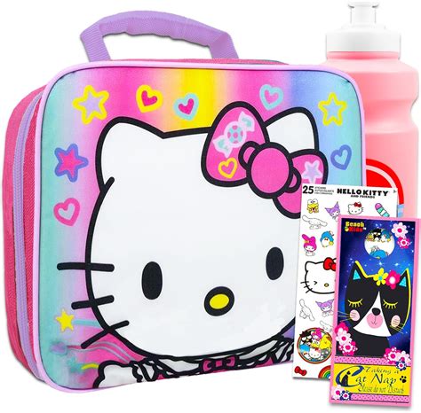 Amazon.com: Hello Kitty Lunch Box for Girls Set - Bundle with Hello ...