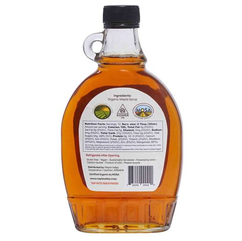 12oz Amber & Rich Organic Maple Syrup - Maple Valley Cooperative