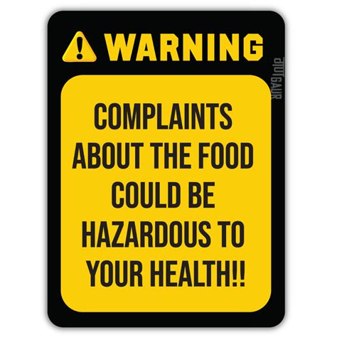 Warning Complaints About The Food Quirky Quoted Fridge Magnet – Quirky Hai