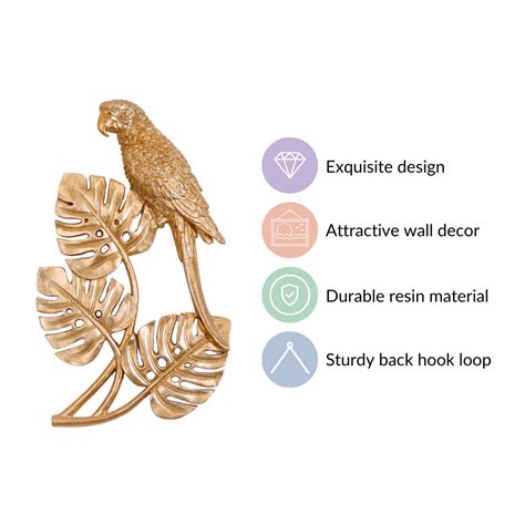 Wall Decor - Buy Parrot Golden Decor Online in India |Nestasia