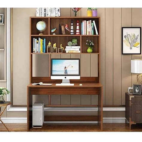 EKRON Engineered Wood Computer Desk Study Table with Book Shelf for ...