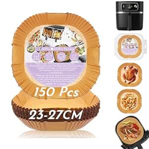 Buy ENKIS Air Fryer Liners, 150pcs Non-Stick BPA-Free 10.6 inch/27 * 4 ...