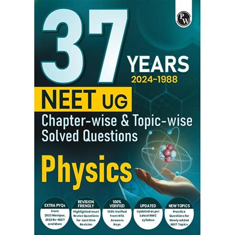 Buy PW 37 Years NEET Previous Year Solved Question Papers Physics PYQs ...