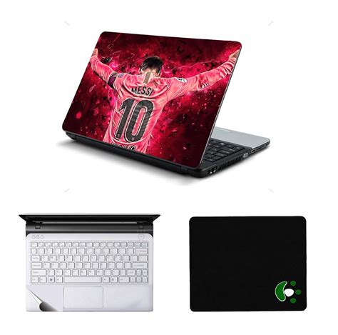 StickerKing 3in1 Laptop Accessories Combo 15.6 Inch Messi Backside ...