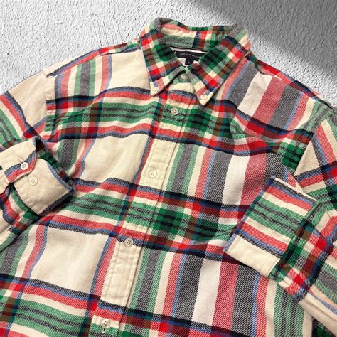 TOMMY HILFIGER / Flannel shirt pop colors | myfave