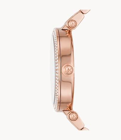 Michael Kors Parker Three-Hand Rose Gold-Tone Stainless Steel Watch MK