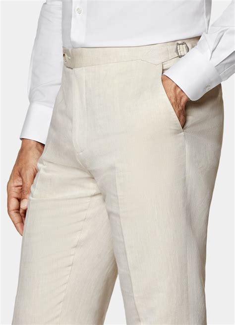 Sand Three-Piece Tailored Fit Havana Suit in Linen Cotton | SUITSUPPLY