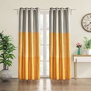 Buy Home Centre Contempo Set of 2 Colourblock Blackout Door Curtains ...