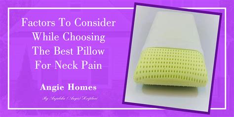 A Guide to Choosing the Best Pillow for Neck Pain – ANGIE HOMES