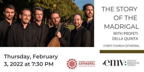 EMV PACIFIC BAROQUE SERIES: The Story of the Madrigal feat. Profeti ...