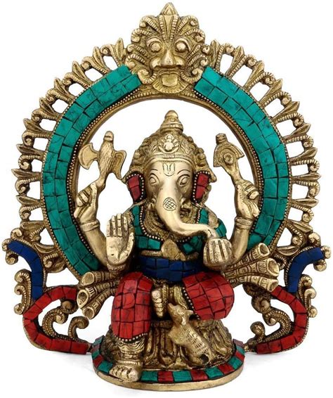 Buy CraftVatika Brass Ganesha Statue Idol for Gift Lord Ganesh Idol ...